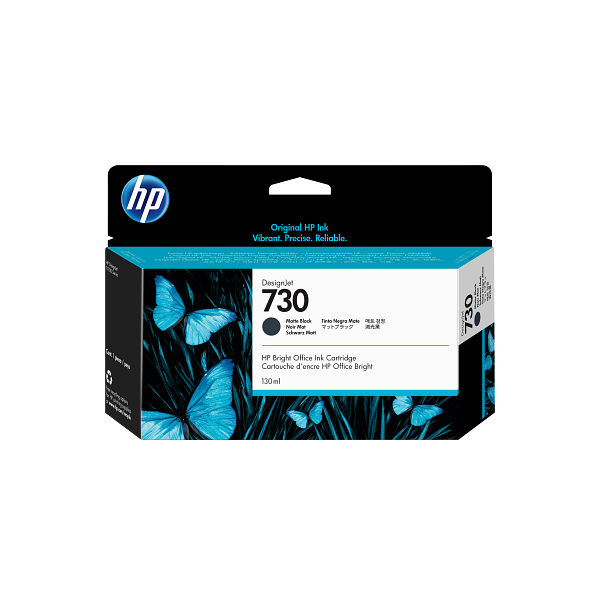 HP 730 130-ml DesignJet Matte Black Ink Cartridge, WW