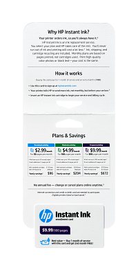 HP Instant Ink - 1st Month Enrolment Card - POSA/GB - 300-page plan