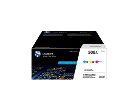 HP 508A 3-pack Cyan/Magenta/Yellow Original LaserJet Toner Cartridges, CF360AM