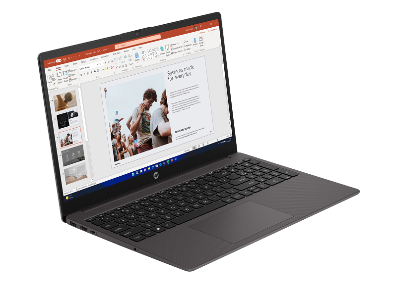 HP 250 G10 15 Inch Notebook PC DF DarkAsh NT HDcam FPR Catalog Win11 WhiteBG FrontRight