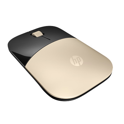 2c16 - HP Wireless Mouse Z3700 Modern Gold, matte/glossy finish Catalog, Rear Left Facing