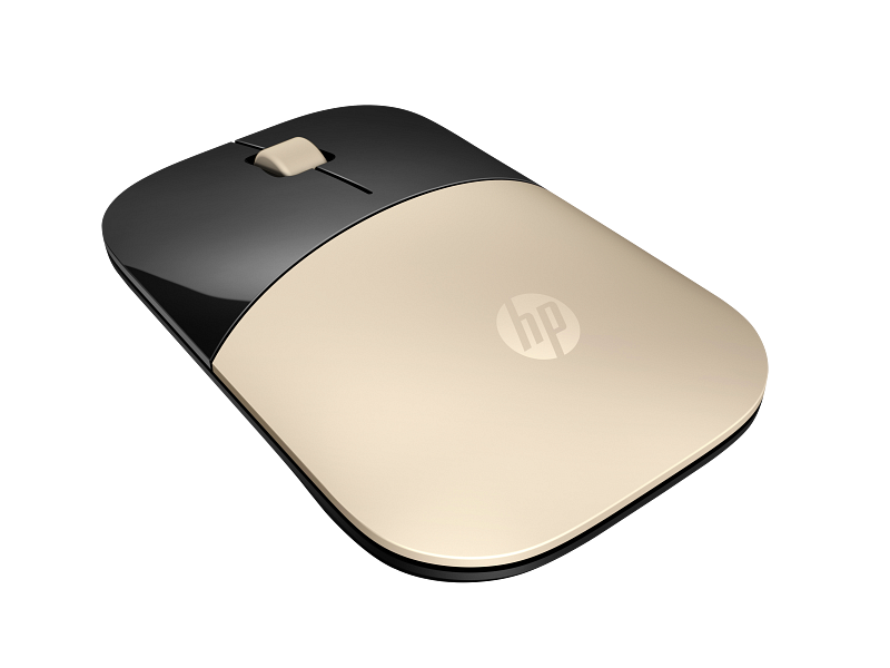 2c16 - HP Wireless Mouse Z3700 Modern Gold, matte/glossy finish Catalog, Rear Left Facing