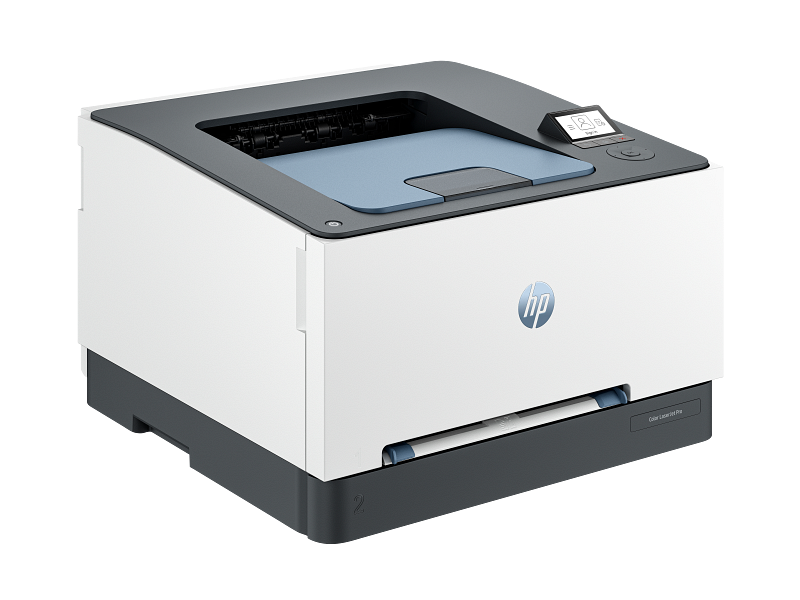 HP Color LaserJet Pro 3203dw Printer HP Color Laserjet Pro 3200 Dark Surf Blue Catalog WhiteBG FrontRight