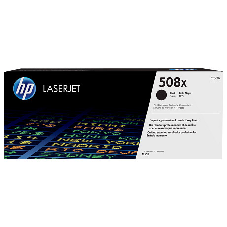 HP 508X CF360X nagy kapacitású fekete eredeti LaserJet M552 M553 tonerkazetta (12500 old.)