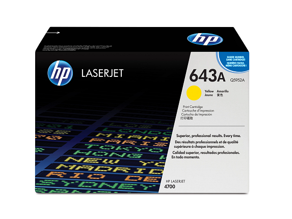 HP LaserJet 643A イエロー トナーカートリッジ Q5952A HP 643A Yellow Original LaserJet Toner Cartridge, Q5952A