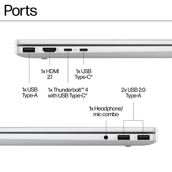 Series 12 of 16 HP Home Laptop PCs, HP Envy Laptop 17, Windows 11 Home, 17.3", Touch screen, Intel® Core™ Ultra 7, 16GB RAM, 512GB SSD, FHD, Glacier silver