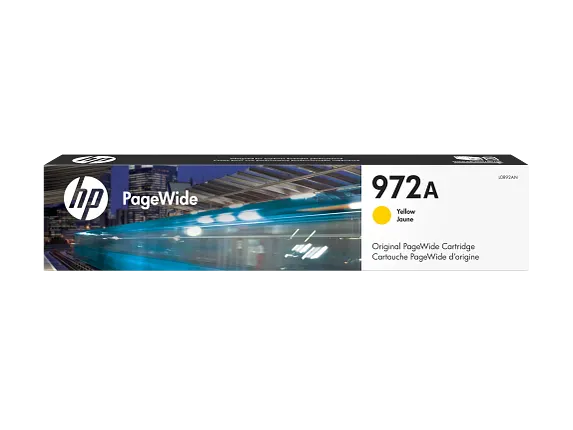 HP PageWide Supplies, HP 972A Yellow Original PageWide Cartridge, L0R92AN