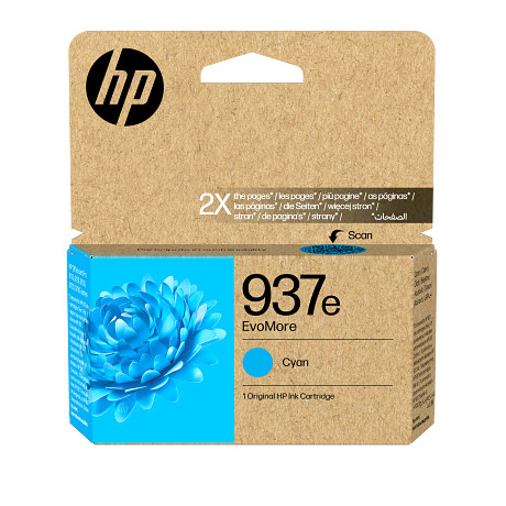 HP 937e 4S6W6NE EvoMore ciánkék eredeti tintapatron OfficeJet Pro 9110 9120 9130 9720 9730 (1650 old.)