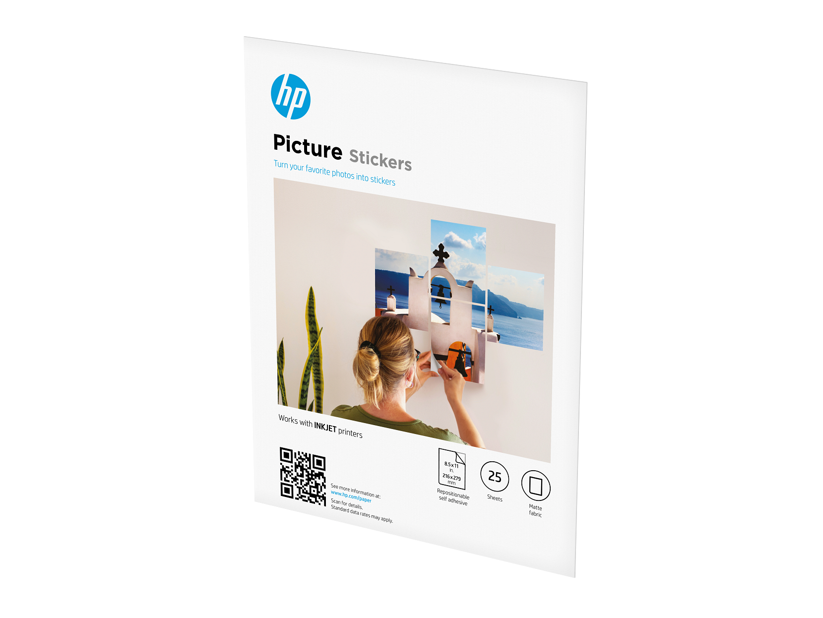 HP Picture Stickers 8.5 x 11 in. (216 x 279 mm) 25 sheets - Afbeelding 2 van 4