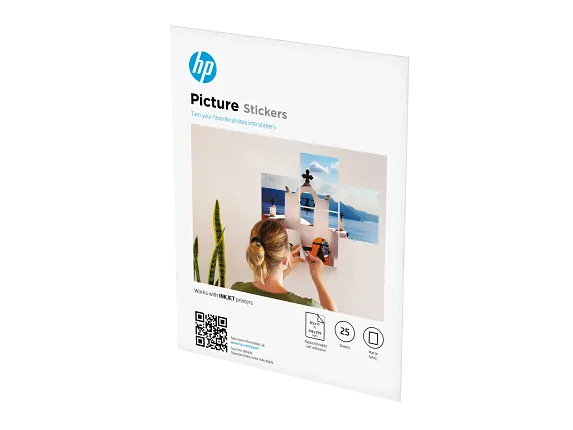 Series 3 of 4 HP Photo Papers, HP Picture Stickers 8.5 x 11 in. (216 x 279 mm) 25 sheets
