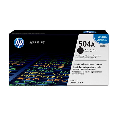 HP 504A CE250A Fekete toner / festékkazetta Color Laserjet CP3525 és CM3530 nyomtatókhoz (5000 oldal)