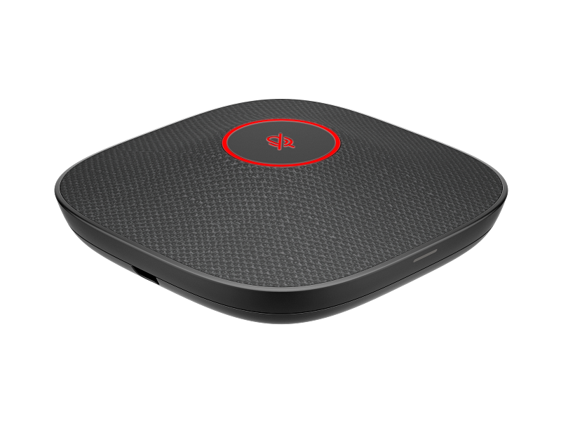 HP Poly Studio A2 Table Microphone_Black_Product image_ON_Catalog_TransparentBG_FrontRight