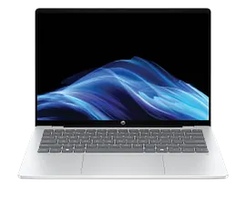 HP OmniBook 5 Next Gen AI 14, Windows 11 Home, 14", Touch screen, Qualcomm® Snapdragon® X Plus, 32GB RAM, 1TB SSD, 2K, Glacier silver
