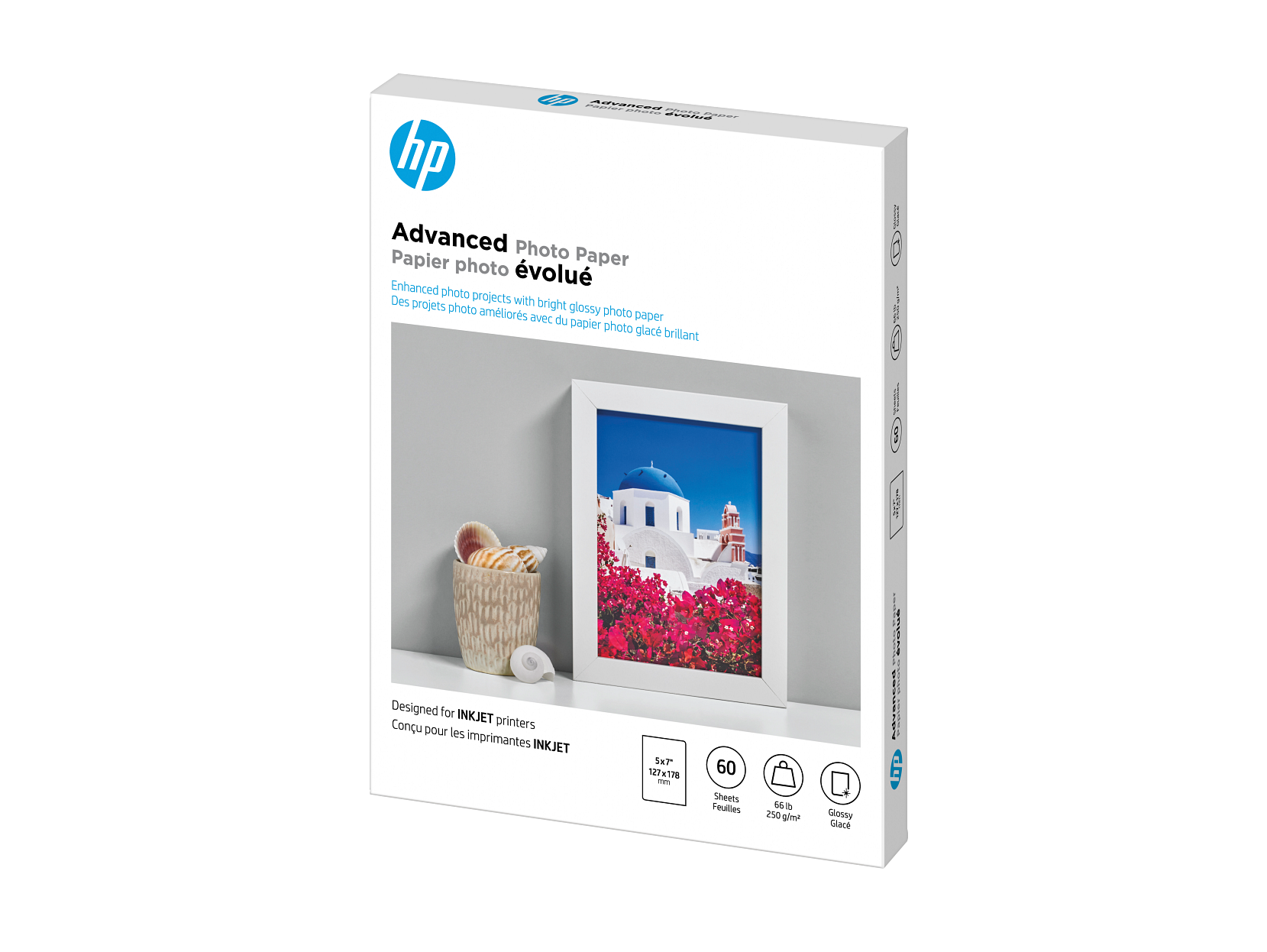 HP Advanced Glossy Photo Paper | 60 arkuszy | 5 x 7 cali | Q8690A - Zdjęcie 2 z 5