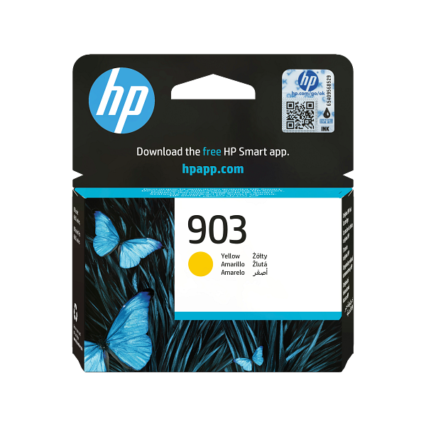 HP 903 Yellow Original Ink Cartridge, T6L95-80016, T6L95AE