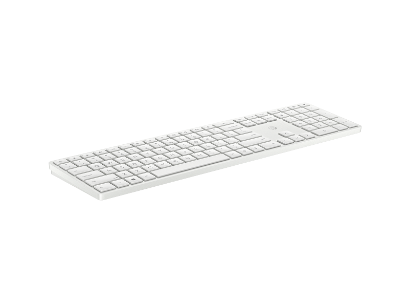 HP 450 Programmable Wireless Keyboard Lunar White Front Right