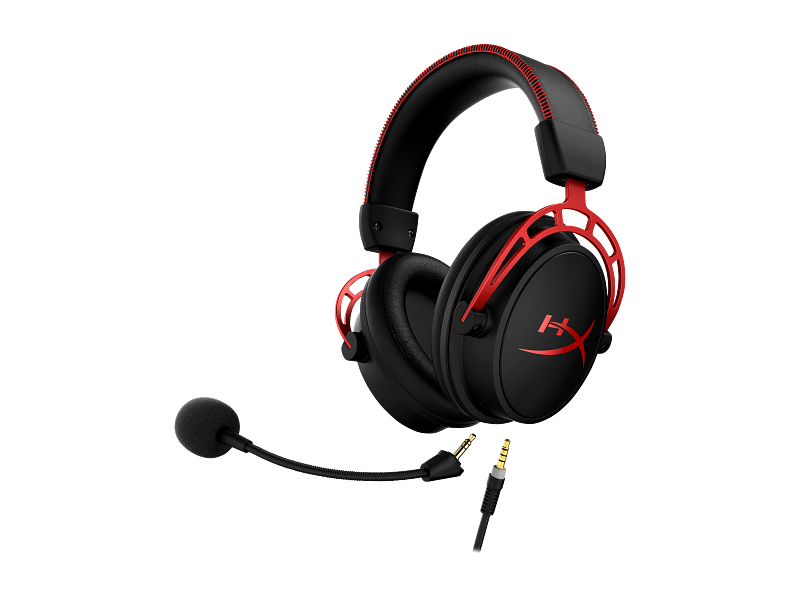 HyperX Cloud Alpha - Gaming Headset Black-Red 4 detachable