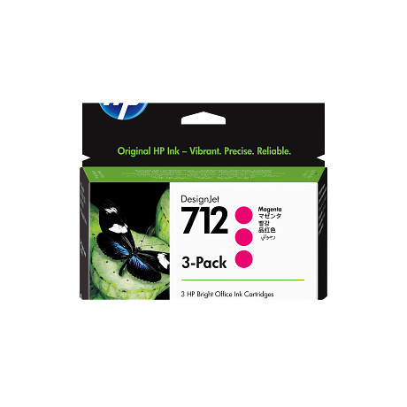 HP 3ED78A 712 3 darabos 29 ml-es bíbor DesignJet tintapatron T250 T630 T650 Studio 24