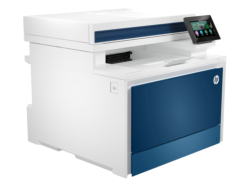 HP Color LaserJet Pro MFP 4303fdw Exosphere, right facing with paper guide extended