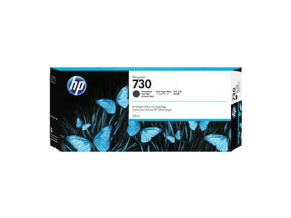 Ink Supplies, HP 730 300-ml Matte Black DesignJet Ink Cartridge, P2V71A
