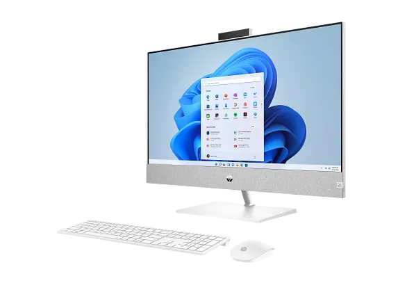 Series 2 of 6 HP Home Desktop PCs, HP Pavilion 27-ca2025t AiO PC, 27", Intel® Core™ i5, 16GB RAM, 512GB SSD, 1TB HDD