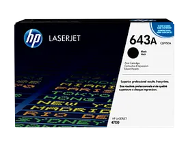 HP 643A Black Original LaserJet Toner Cartridge, Q5950A