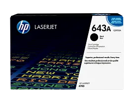 HP 643A Black Original LaserJet Toner Cartridge, Q5950A