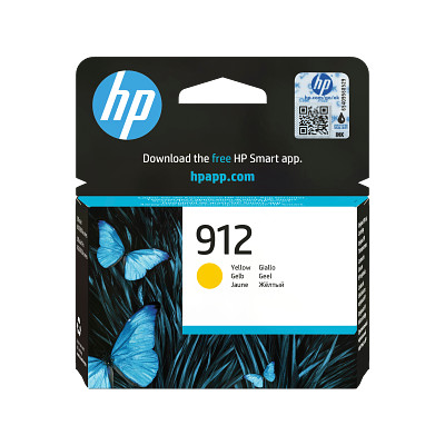 HP 912 Yellow Original Ink Cartridge, 3YL79-80014, 3YL79AE
