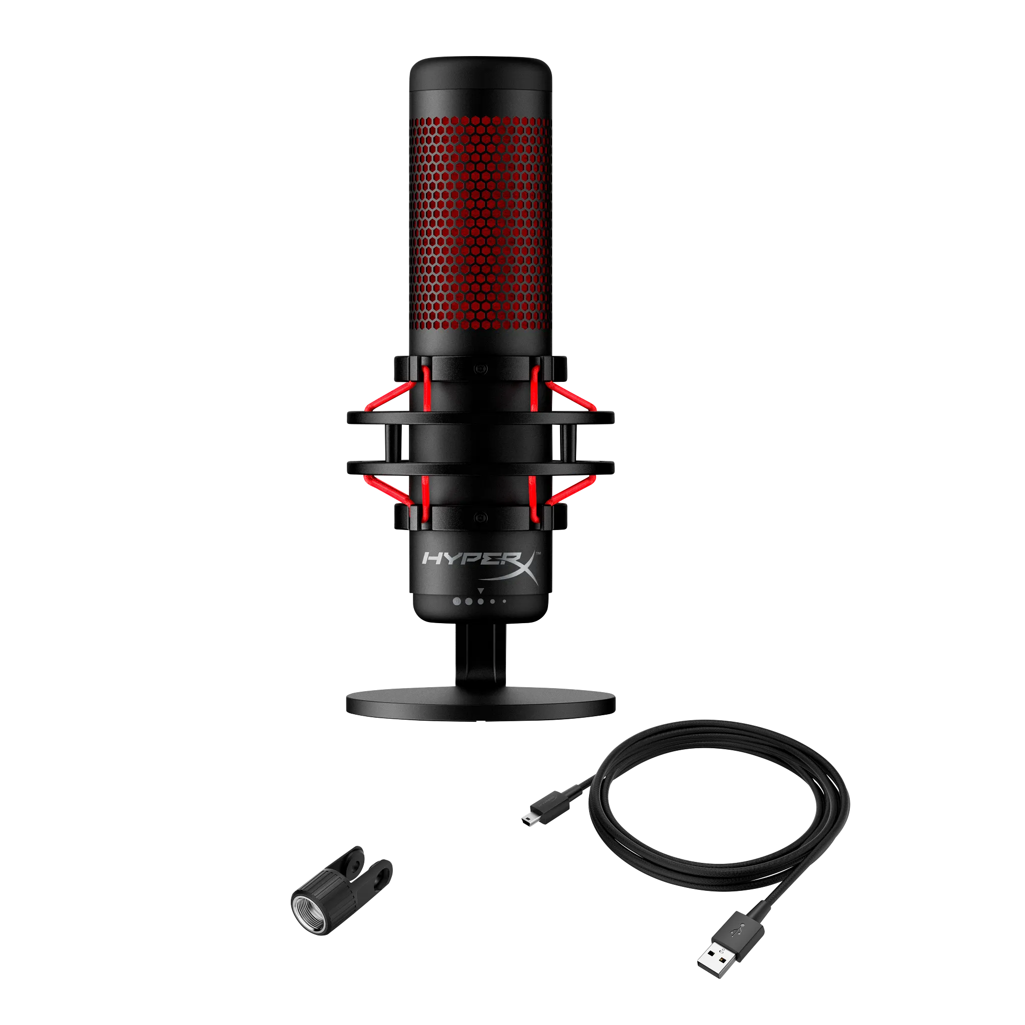 HYPERX QuadCast HX-MICQC-BK スタンドアロン マイク 中古 O6679304