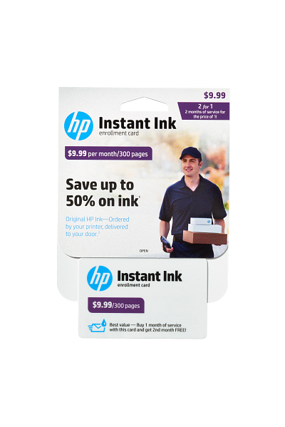 HP Instant Ink - 1st Month Enrolment Card - no POSA/GB - 300-page plan