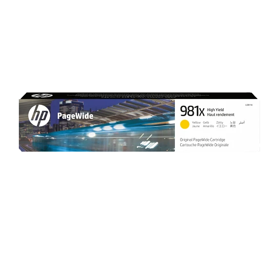 HP 981X, (L0R11A) High-Yield Yellow Original PageWide Cartridge HP 981X, (L0R11A) High-Yield Yellow Original PageWide Cartridge