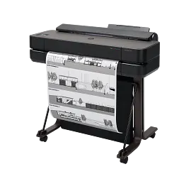 HP DesignJet T650 Large Format 24" Plotter Printer – High-Speed, CAD & Poster Printer with Auto Sheet Feeder, Media Bin & Stand and 2 year warranty