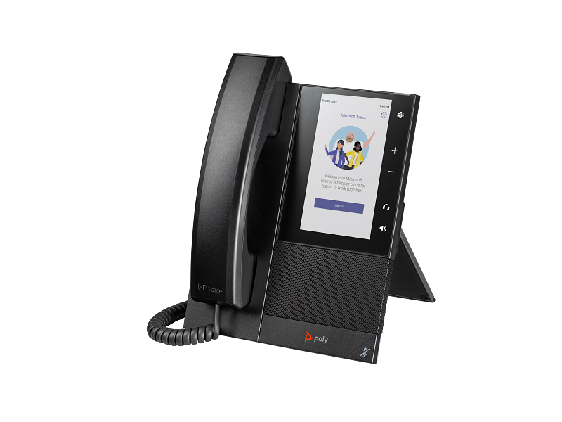 Poly CCX 500 with handset teams left sign in