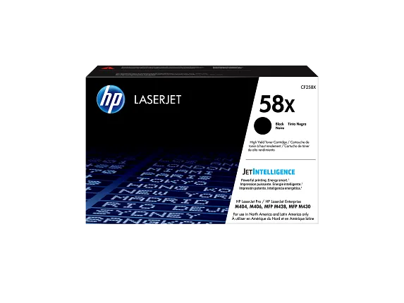 HP Laser Toner Cartridges and Kits, HP 58X High Yield Black Original LaserJet Toner Cartridge, CF258X