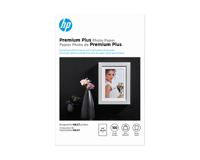 HP Premium Plus Photo Paper Glossy 80 lb 4 x 6 in. (101 x 152 mm) 100 sheets