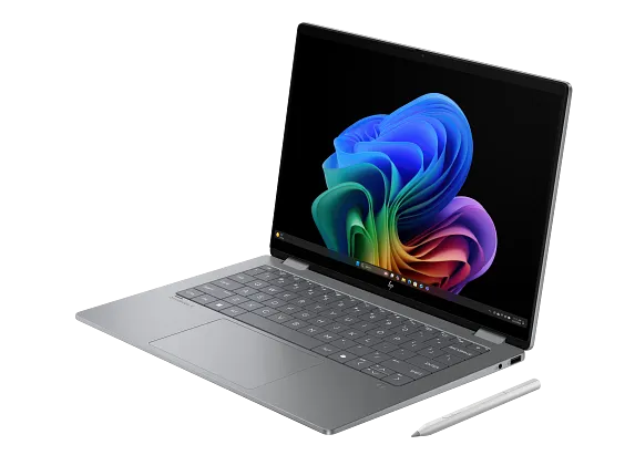 HP OmniBook X Flip 2-in-1 Laptop Next Gen AI 14-fk0047nr 14", Touch screen, Windows 11 Home, AMD Ryzen™ AI 7, 16GB RAM, 512GB SSD, 2K, Meteor silver