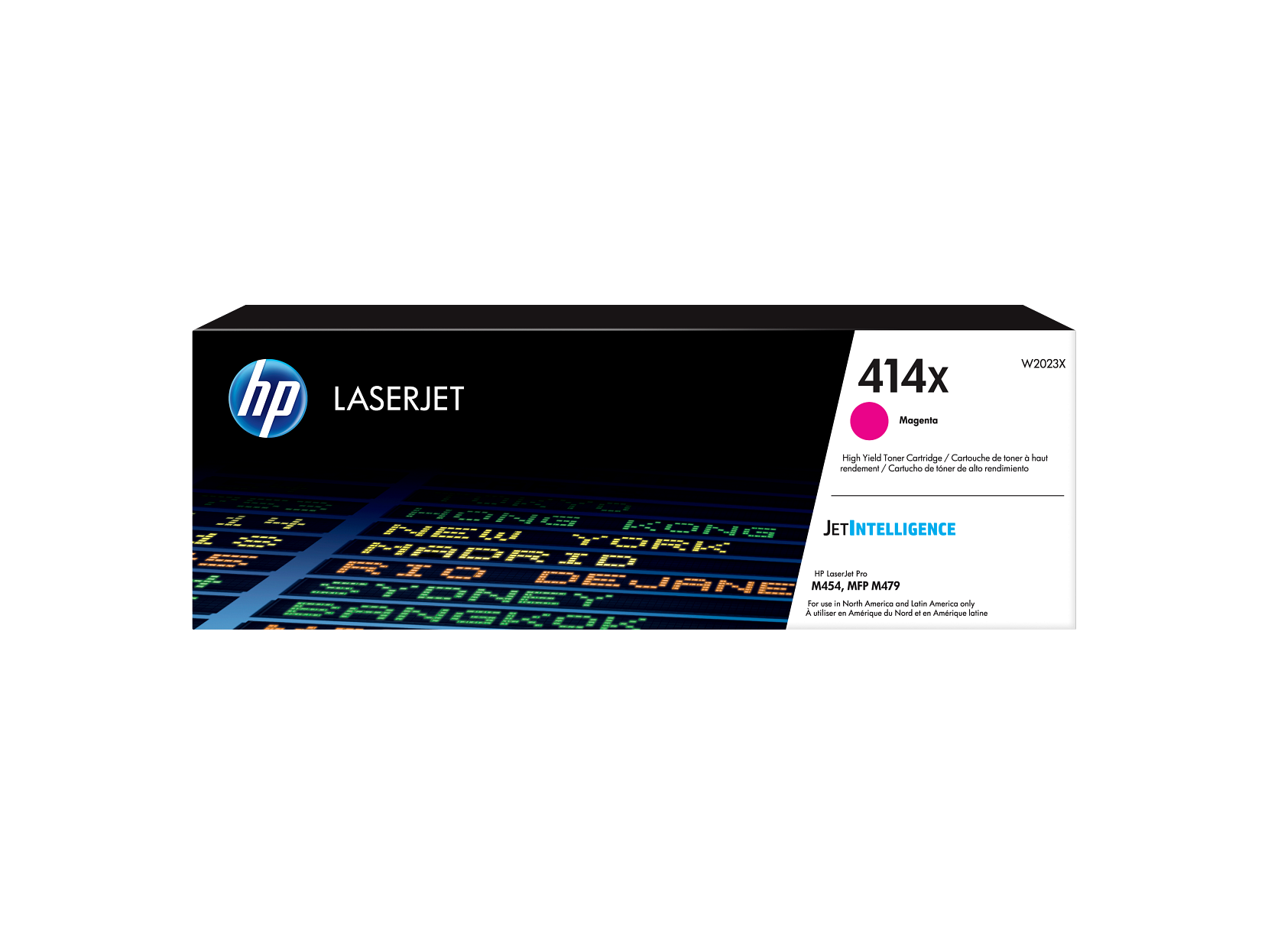 HP 414X High Yield Magenta Original LaserJet Toner Cartridge, ~6,000 pages, - Afbeelding 1 van 9