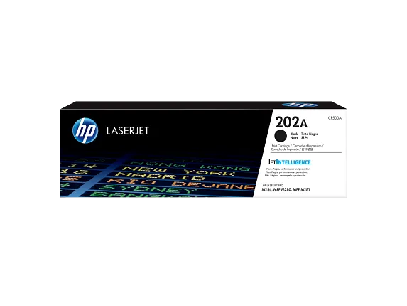 HP Laser Toner Cartridges and Kits, HP 202A Black Original LaserJet Toner Cartridge, CF500A
