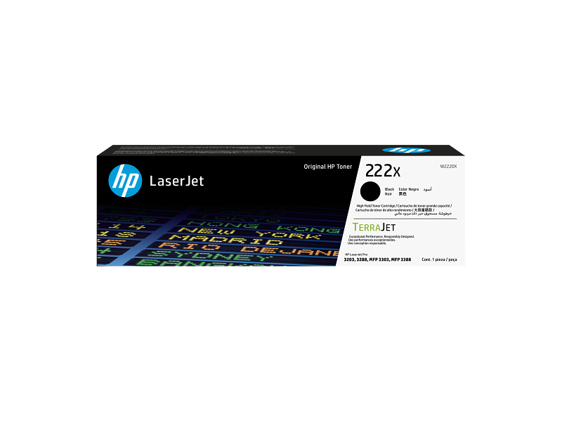 HP 222X Black High Yield Toner Cartridge W2220X W2220-00002b EM