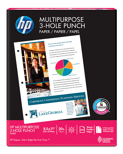 HP Multipurpose Paper-10 reams/3-hole punched/Letter/8.5 x 11 in