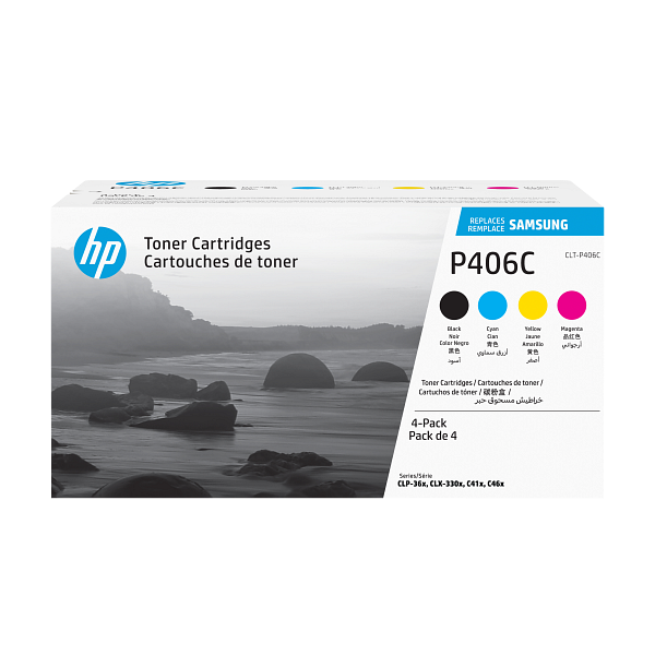 HP P406C Black Cyan Yellow Magenta Toner Cartridges CLT P406C SU375-00001a WW
