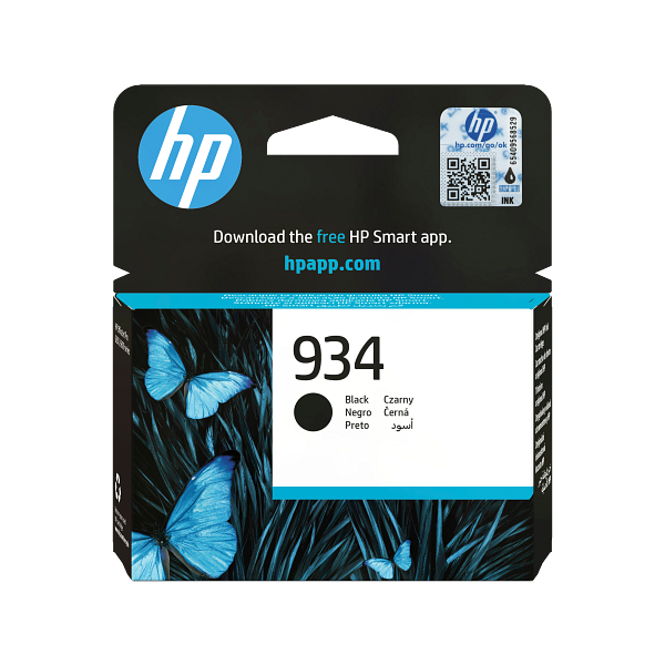 HP 934 Black Original Ink Cartridge, C2P19-80022 , C2P19AE