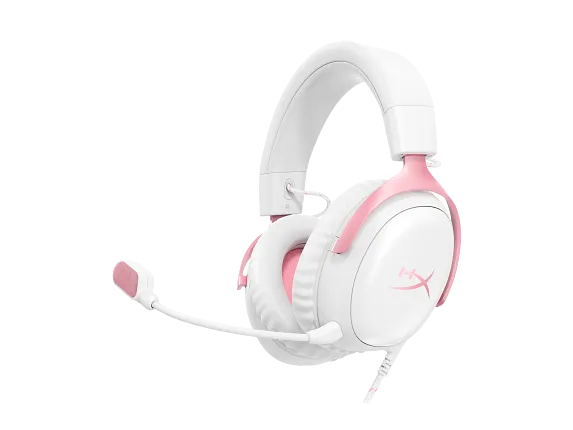 HyperX Gaming Headsets, HyperX Cloud III White/Pink Gaming Headset