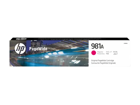 Series 1 of 8 HP PageWide Supplies, HP 981A Magenta Original PageWide Cartridge, J3M69A