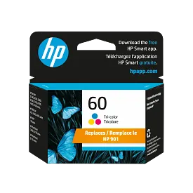 HP 60 Tri-color Original Ink Cartridge, CC643WN#140