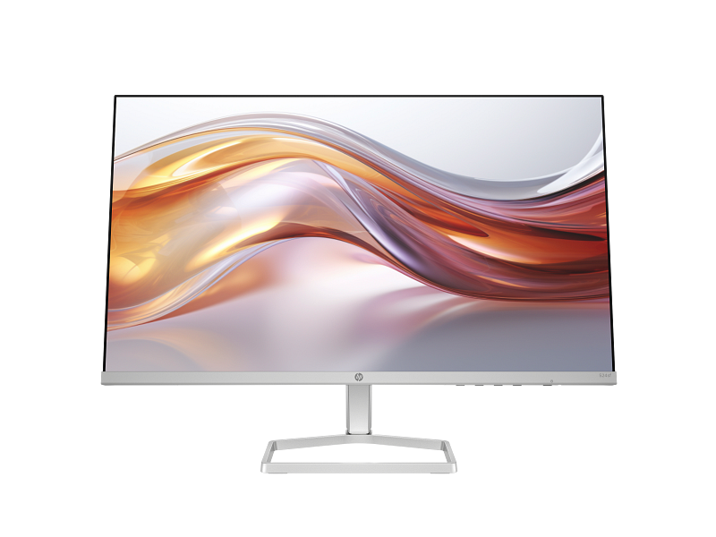 24C1 HP Series 5 24inch FHD Monitor JetBlack screenSH CoreSet Front WhiteBg