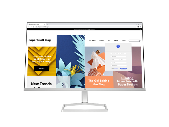 HP Series 5 23.8 inch FHD White Monitor - 524sw