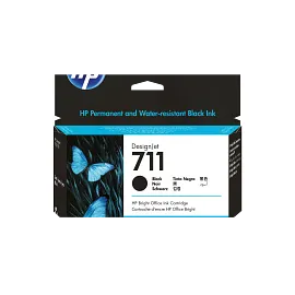HP 711 80-ml Black DesignJet Ink Cartridge, CZ133A