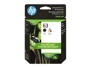 HP 63 2-pack Black/Tri-color Original Printer Ink Cartridges