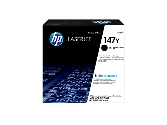 HP Laser Toner Cartridges and Kits, HP 147Y Black Original LaserJet Toner Cartridge, W1470Y